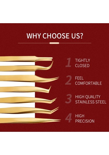 6 Adet Sahte Kirpikler İçin Yanlış Lashes Cımbız Seti Uzantıları