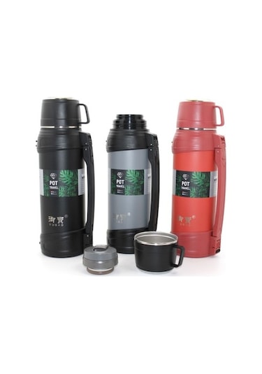 Paslanmaz Çelik Çift Katmanlı Termos 2.0 Lt Çok Renkli