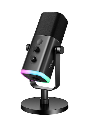 Fifine Am8 Bilgisayar Oyuncu Xlr Usb Rgb Dinamik Yayıncı Mikrofonu - Rk3