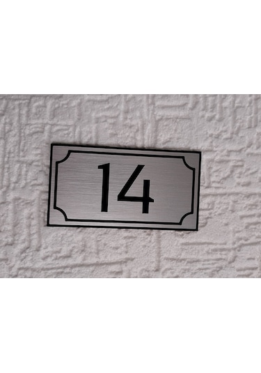 Gümüş Lazer Kesim Kapı Numarası - Daire Numarası