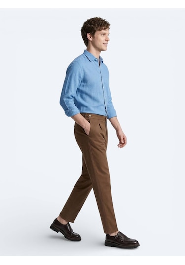 Kip Mavi Regular Fit Dokuma Casual %100 Pamuk Gömlek