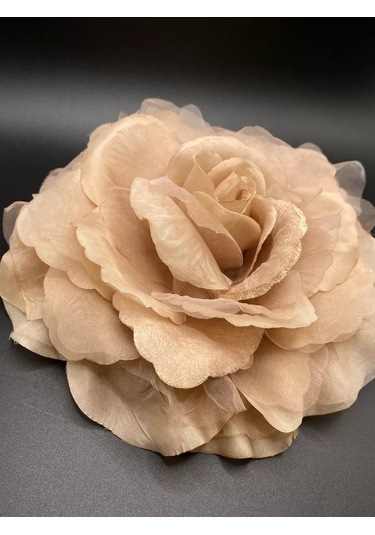 Amely Rid Büyük Ve İri Kumaş Gül Rengi Broş Tokası 175051154 Bej