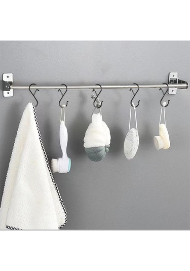 Lemestar 35 Adet 9 Cm S-şekilli Güvenlik Kanca Siyah - Çelik Yapı, İç/ Dış Kullanım, Mutfak/ Dolap/ Bahçe Asma Gereci