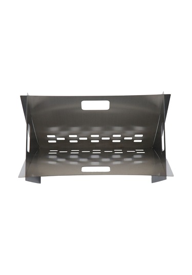 Vkemall Açık Havada Kullanışlı Paslanmaz Çelik Barbekü Sobası Piknik Mini Katlanır Odun Sobası Kamp Kartı Yakma Sobası Gümüş