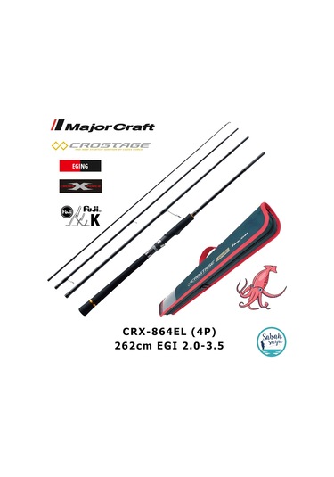 Major Craft Crostage Crx-864el Eging 262cm Egı 2.0-3.5 4p Spin Kamış Seyahat Tipi