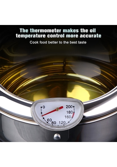 Derin Kızartma Tencere Paslanmaz Çelik Kızartma Makinesi Termometre