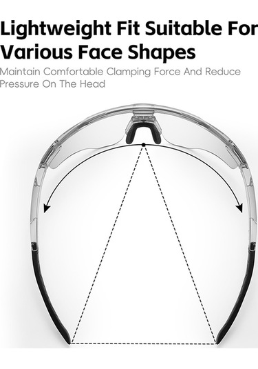 West Bıkıng Yp0703172 Bisiklet Gözlükleri Fotokromik Polarize Renkli Lensli Yol Bisikleti Güneş Gözlüğü - Beyaz Çerçeve Beyaz