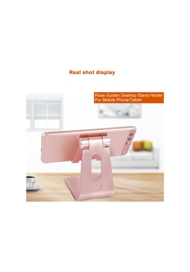 Cbtx 3,5-8 İnç Telefon Tablet İçin Taşınabilir 270 Dönebilen Katlanabilir Alüminyum Stand Telefon Tutucu Braketi Gül Altın