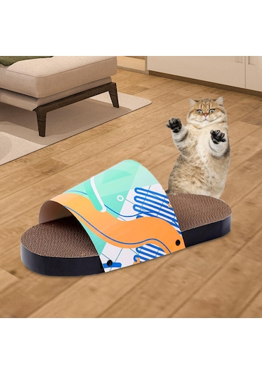 Suntek Terlikler Kedi Tırmığı Karton Yatağı Kapalı Yeşil