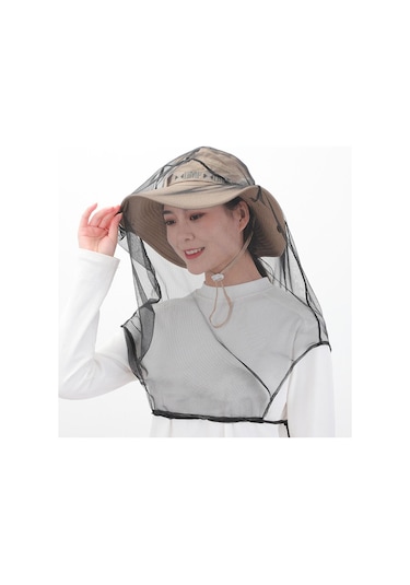 Suntek Yüz Mesh Net Balıkçılık Yürüyüş Açık Siyah