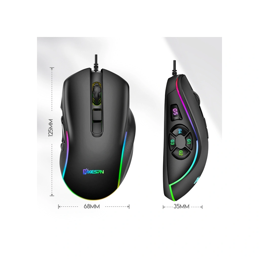 Sones Mkespn X9 10 Düğmeli 7200 Dpı Rgb Makro Tanımlı Oyun Kablolu Fare Diğer