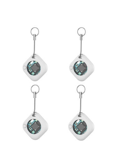 Geeroyoo 4 Adet Beyaz Mini Bulucu Akıllı Kayıp Önleyici Cihaz