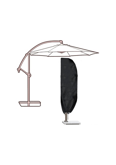 Xiyyadms Bahçe Şemsiyesi Koruyucu Kılıfı - Su Geçirmez Oxford Kumaş, Yağmur/uv Koruma, Rüzgar Güvenliği, 280 30/81/46cm