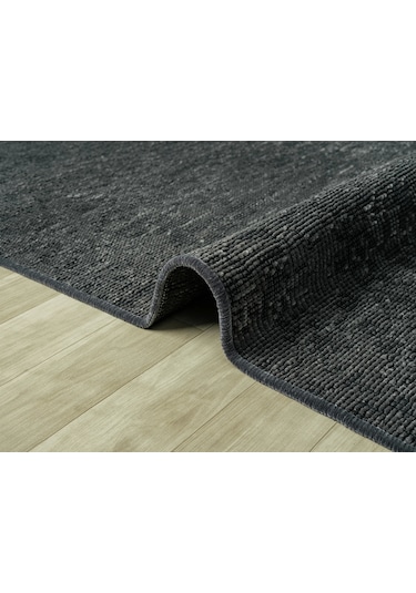 Aura Pixel Antrasit Grey- Pamuk Tabanlı Yıkanılabilir Şönil Kilim