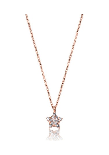 Taşlı Mini Yıldız Altın Kolye