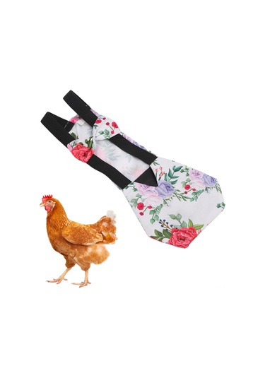 Moveevo Kuşlar İçin Yeniden Kullanılabilir Bez, Nefes Alır Su Geçirmez Kumaş, Esnek Kemer Ve İç Cep Tasarımı, Tavuk, Ördek, Kaz Uyumu, Papatya Desenli S Boyutu