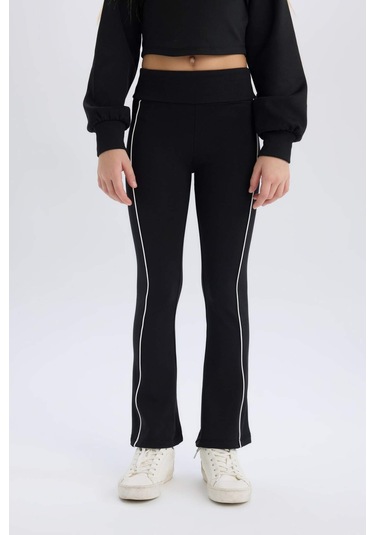 DeFacto Kız Çocuk Esnek Belli Biyeli Uzun Tayt D9821A825SPBK81 Siyah