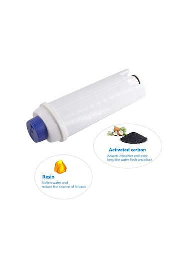 Createtech Yumuşatıcı Yedek Kartuş 2 Adet - Delonghi C002 Uyumlu Otomatik Kahve Makinesi Su Filtresi Karbon Dls Aktif Yedek Parça