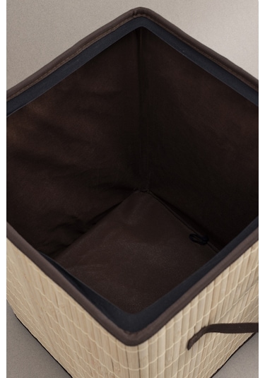 Koza Home Meander Doğal Bambu Kirli Çamaşır Sepeti 32x32x45 Cm 4589 Natural