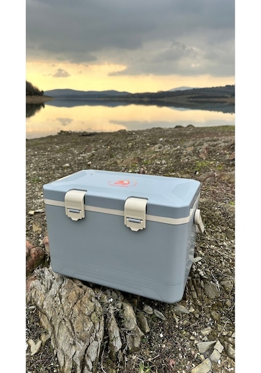 18 Lt Taşınabilir Soğutucu Kamp Dolabı Gri