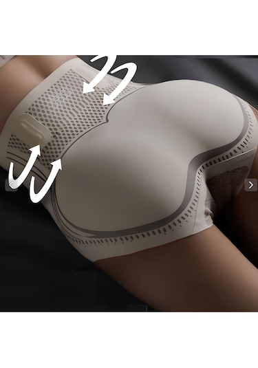 Kadın V-control Yüksek Bel Toparlayıcı Korse Külot Dikişsiz, Ion Destekli, Esnek İç Giyim Ten