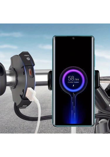 Motion003 Qc3.0 Su Gecirmez Motosiklet Sarj Usb Tip C 18w 30w Cift Portlu 12v 24v Siyah