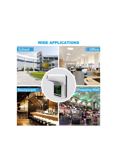 Shineyee Duvar Tipi Temassız Kızılötesi Ateş Ölçer: 6 Dil Sesli Uyarı, C/ F Geçiş, 50 Kayıt Hafıza, 3 Kurulum Seçeneği