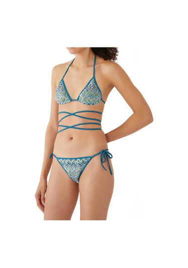 Missoni Zigzag Desenli Bikini Yeşil Çoklu