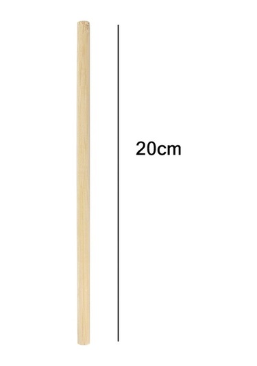 Ganzhoushop Süt Stil: Sones Pipet, Pearl Parçalanabilir Juice Düz Doğal Coffee Çay Bambu Adet 20cm 10'lu Paket Diğer