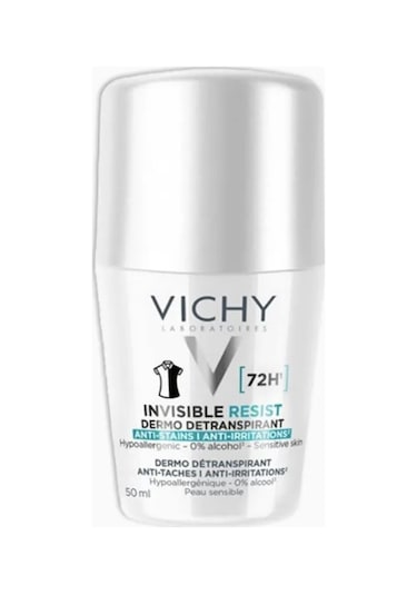 Vichy Invisibile Ressist 72H İz ve Terleme Karşıtı Roll-On Deodorant 50 ML