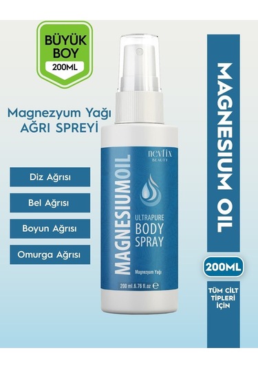 Beauty Magnezyum Yağı 200 Ml Magnesium Oil Sprey Form