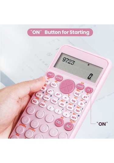 Aubyhe Pn-2891 Hesap Makinesi - 240 İşlevli, Lcd Büyük Ekran, Ag13 Pil Dahil Pembe, Mavi, Beyaz Seçenekli Beyaz