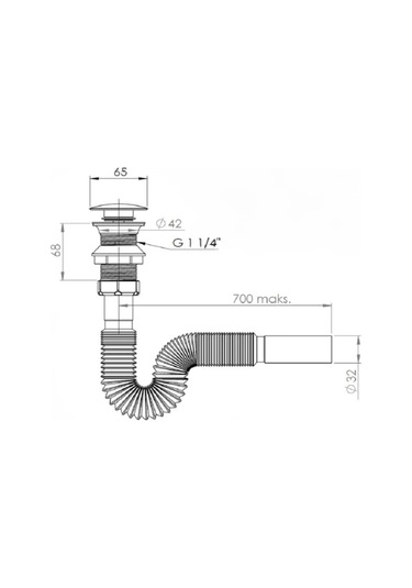 Kalite - Paslanmaz Başlıklı Ve Körüklü Sifonlu Clıck Clack Pop-up