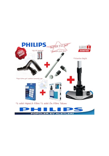 Philips Uyumlu Fc9919 Marathon Ultimate Kumanda+Boru+Filtre+Başlık (410608607)