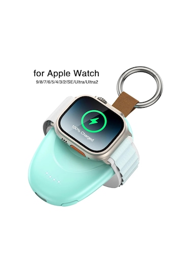 Newdery Pil Paketi 1400 Mah Taşınabilir Kablosuz Şarj Cihazı İos Uyumlu Watch Serisi Blue Amerika Birleşik Devletleri Mavi