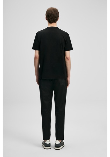 Lufian Bran Modern Grafik T- Shirt Siyah Siyah 111020321100100