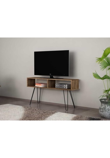 Dekorister Alya Tv Metal Ayaklı Ünitesi Ceviz Dekorister Alya Tv Metal Ayaklı Ünitesi Ceviz