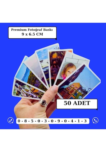 Kişiye Özel Premium Fotoğraf Baskısı 9 X 6.5 Cm 50 Adet