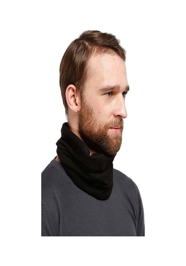 Unisex Siyah Polar Boyunluk & Bere Siyah