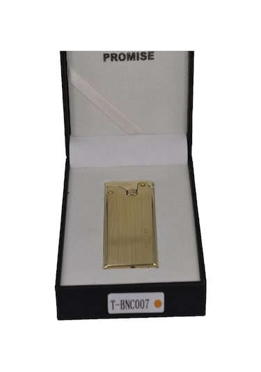 Çelik Depolu Promise Slim Çakmak Altın Sarısı
