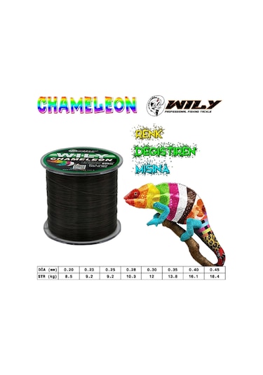 Monoflament Misina Wily Chameleon 600mt 0,25mm - Standart