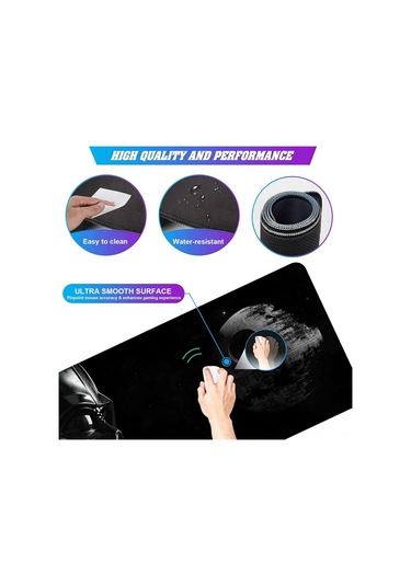 Tenfowee Oyun Mouse Padı Büyük Boy 800x400x3mm - Antir Kayma Gömlek Tabanlı, Hassas Konumlandırma, Pm-1339 Mekanik Uzay Desenli Masa Padı