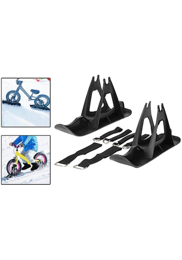 Suntek Kış Kar Kızağı Bisiklet Kayak Kızak Spor Siyah Siyah