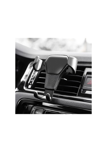 Dianziye Araç Vantilya Telefon Tutucu, Tek Elle Kullanıma Uygun Kütle Mekanizması, Kaymazsız, Şarj Portu Erişimi Sağlar, Siyah Siyah