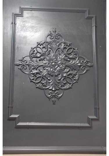 Beyaz Altın 2,5 Cm Çıta Uyumlu Dekoratif M Köşe Motifi