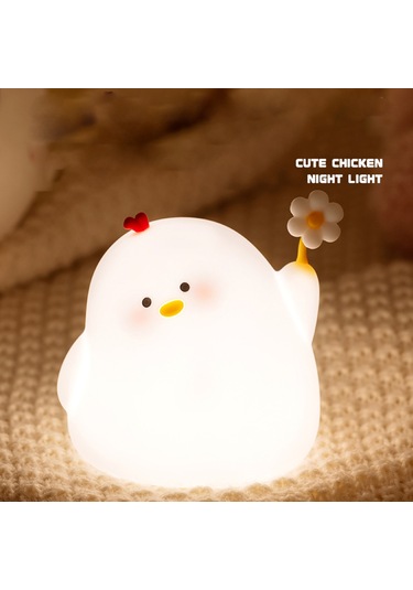 Wezone Yatak Odası Yumuşak Işık Bebek Besleme Göz Koruyucu Şarj Edilebilir Gece Lambası - Tek Dokunuşta Açılır, Üç Seviye Işık, Gecikmeli Kapatma, 1200mah Pil Beyaz