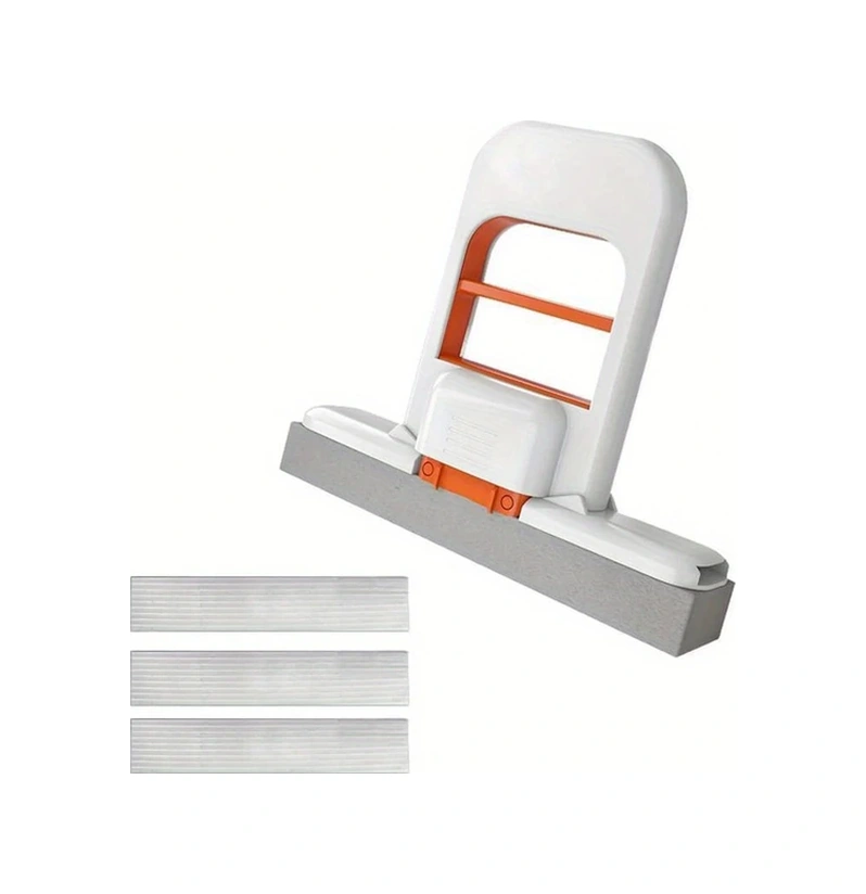 Oldfriend Yenilenmiş Mini Elde Süpürge: 3 Yedek Sünger Başlı, Katlanır, Ergonomik, Pratik