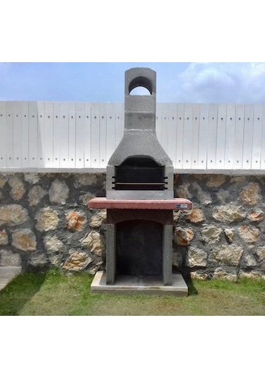 Mangal Barbekü 60 Lık Model Barbekü Gross Gri - Kırmızı