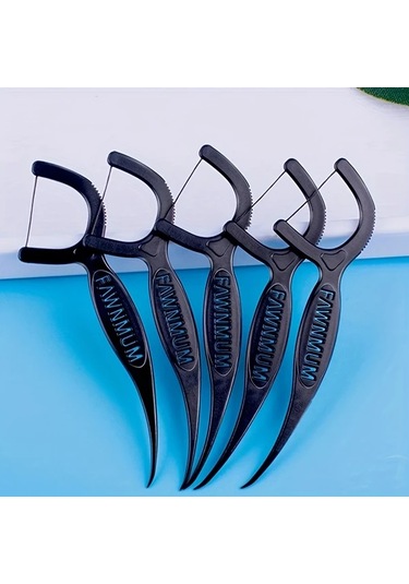 Willowhaven 50 Adet Bambu Kömürlü Diş İpi, Ağız Bakımı Ve Diş Arası Temizlik Çubukları