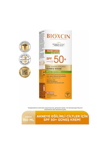 Bioxcin Sun Care Akneye Eğilimli Ciltler Için Güneş Kremi 50 Spf 150 Ml - Akne, Dry Touch, Mat, Kolajen